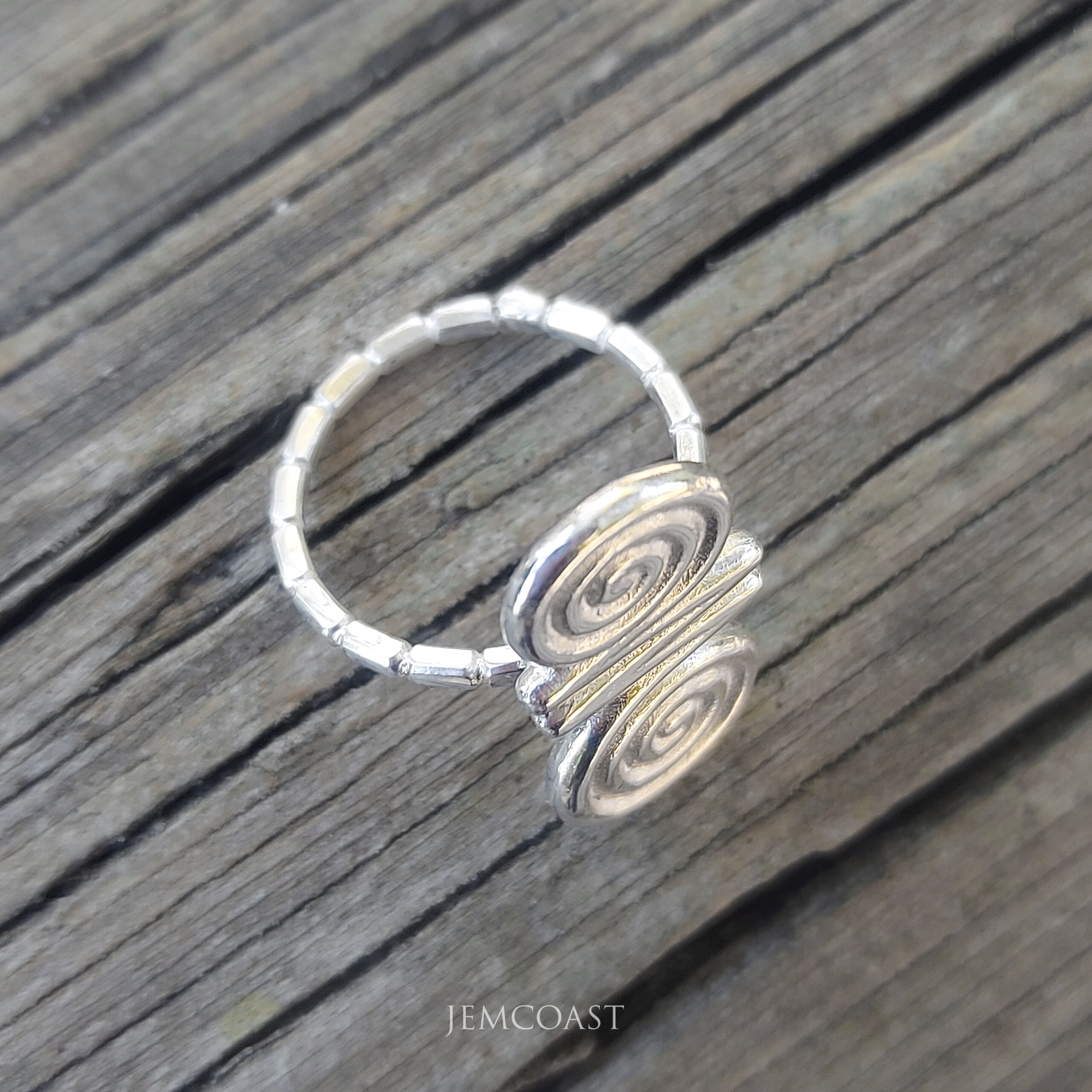 925 sterling silver spiral ring for women