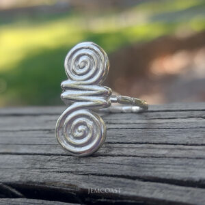 925 sterling silver spiral ring for women