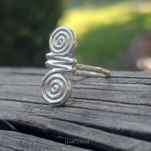 925 sterling silver spiral ring for women
