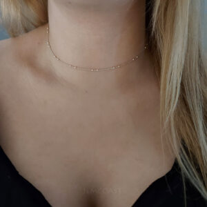 925 sterling silver chain choker necklace for women