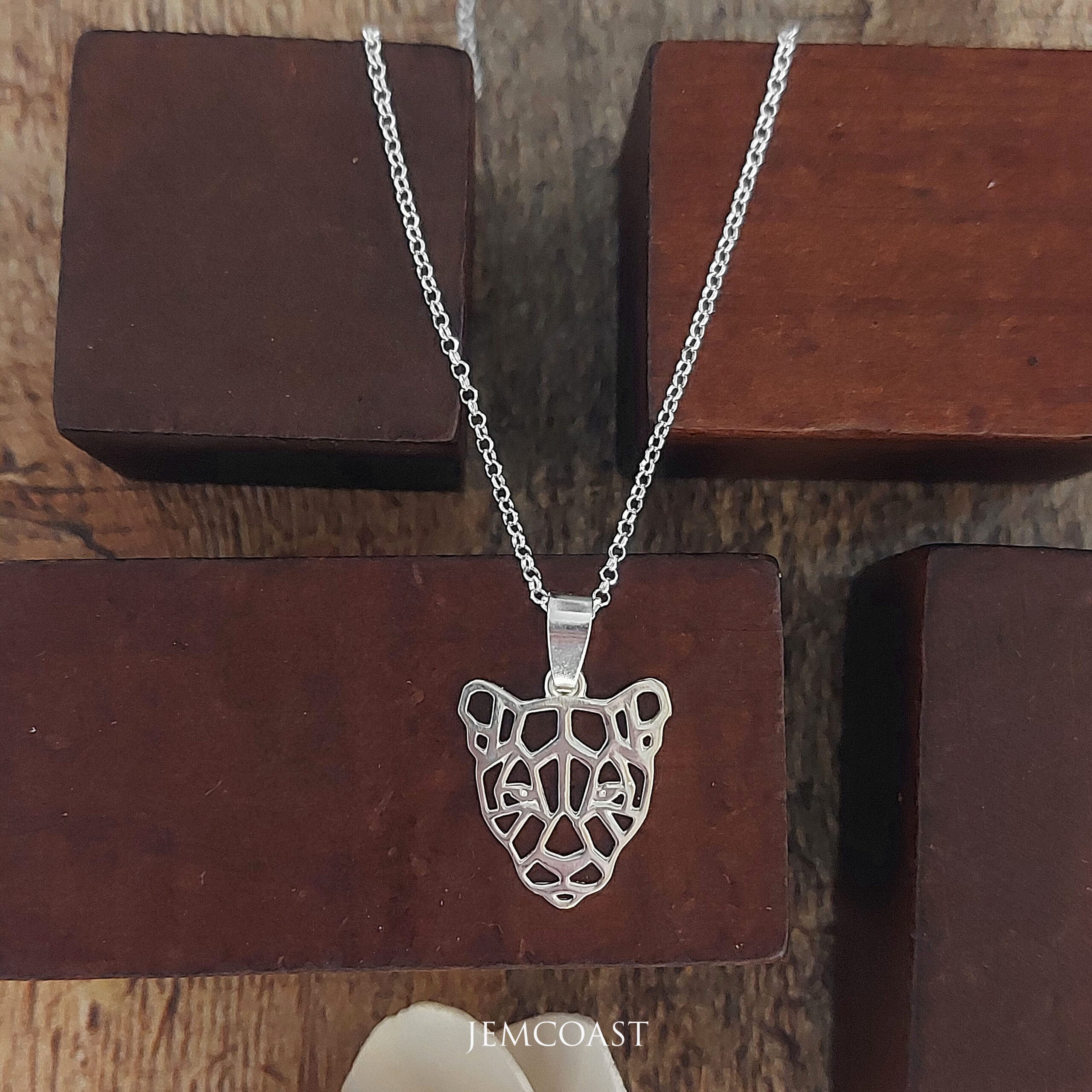 TIGER ANIMAL NECKLACE 925 Sterling Silver