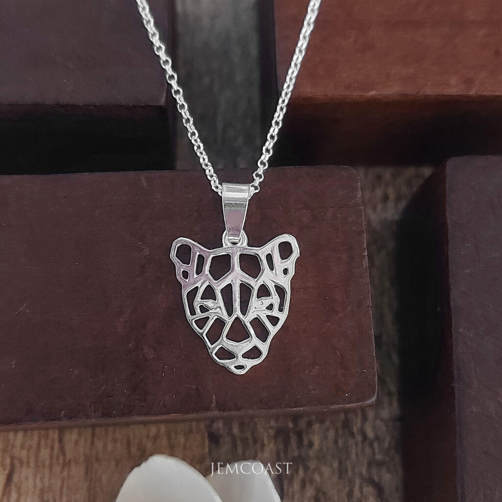 TIGER ANIMAL NECKLACE 925 Sterling Silver